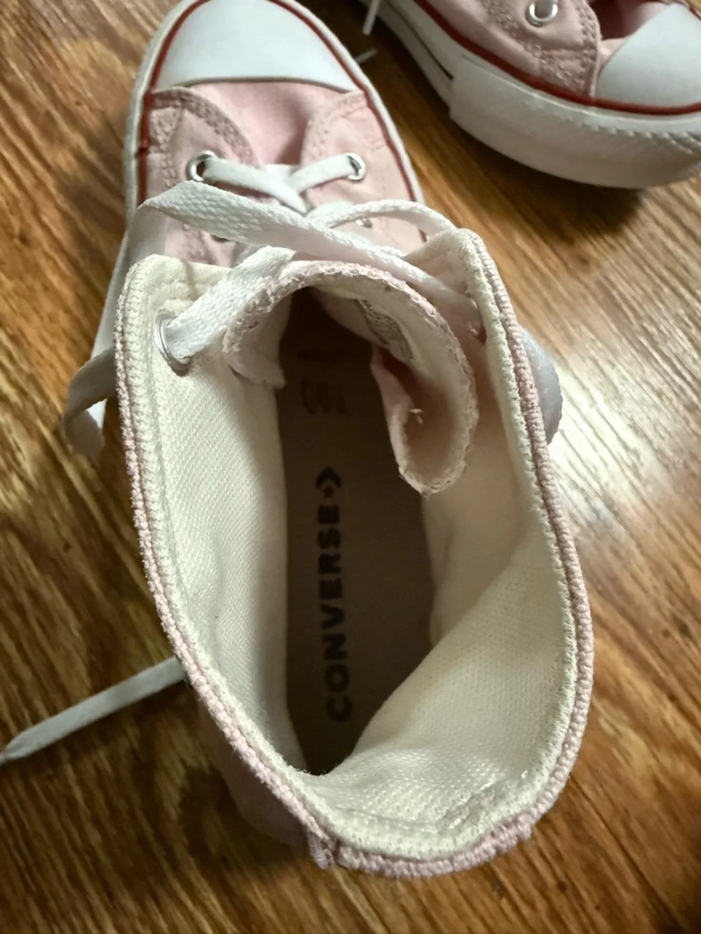 Pink Converse High Top Sneakers Juniors Size 3